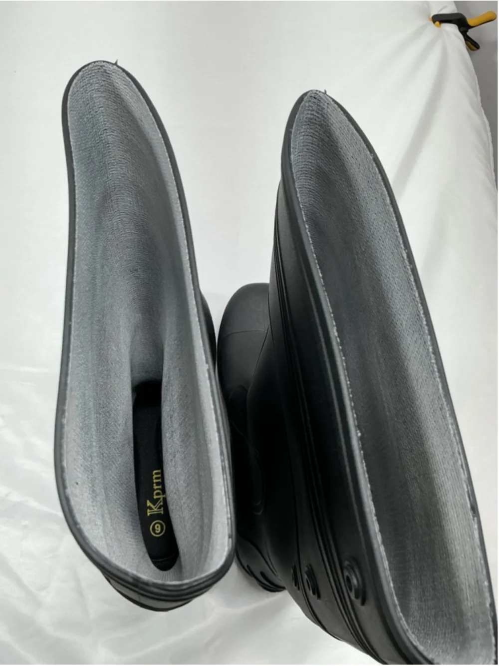 Adult Unisex New Kprm Waterproof Rain boots Non Slip Men 8 Wom 9 Black Steel Toe